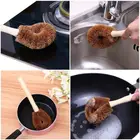 Натуральная Кокосовая коричневая щетка для кастрюли с длинной ручкой, антипригарная щетка для мытья посуды, чистящая щетка для мытья посуды, можно повесить, щетка для мытья кухни
