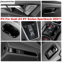 stainless steel accessories water cup holder gear shift panel cover trim interior kit for audi a3 8y sedan sportback 2021 2022