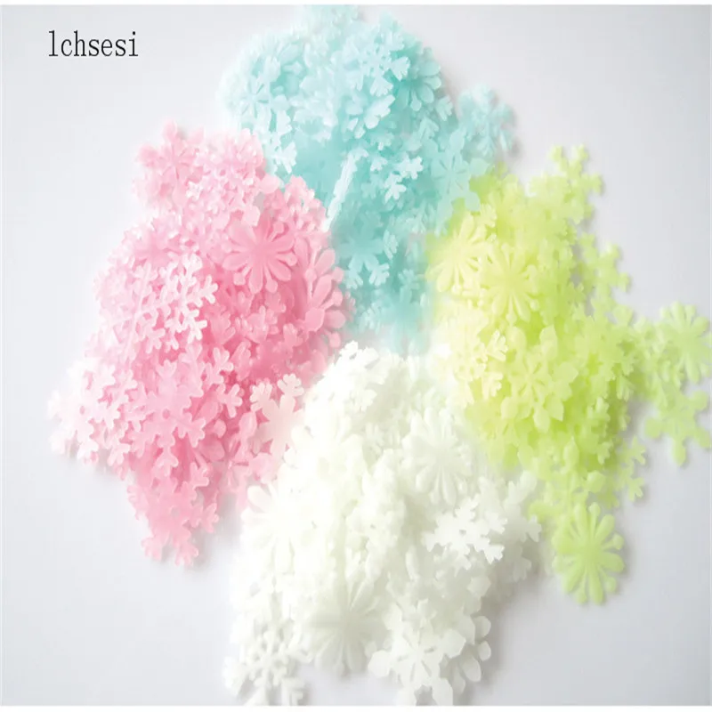 50 шт. флуоресцентные лампы в виде снежинок|Наклейки на стену| |