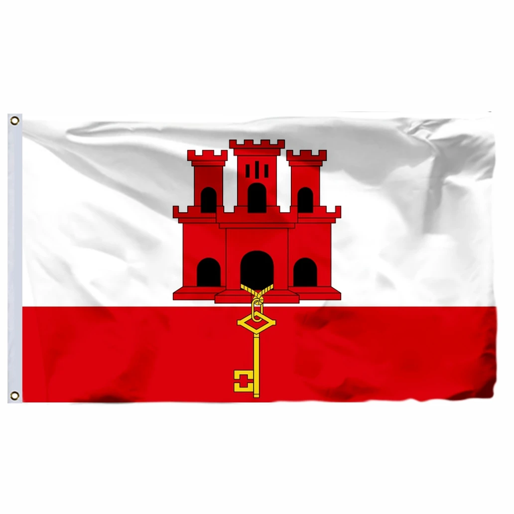 

Gibraltar Flag 3x5ft 90x150cm Double Stitched High Quality 4x6ft