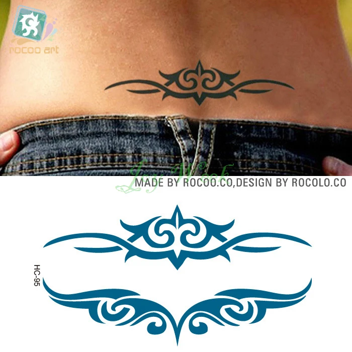 Водостойкая Временная тату наклейка на тело Сексуальная Талия лоза тотем