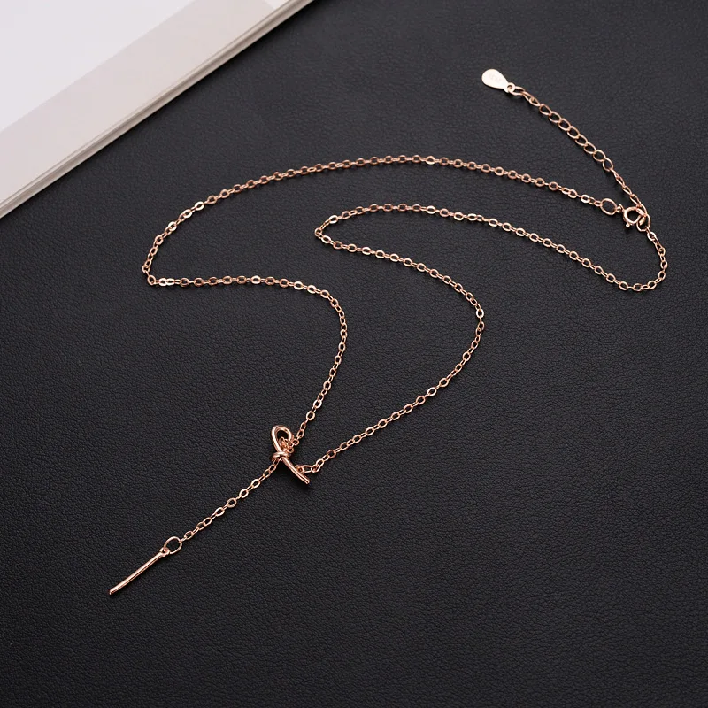 

Fashion simple new bow necklace female small fresh temperament wild clavicle chain hot sale