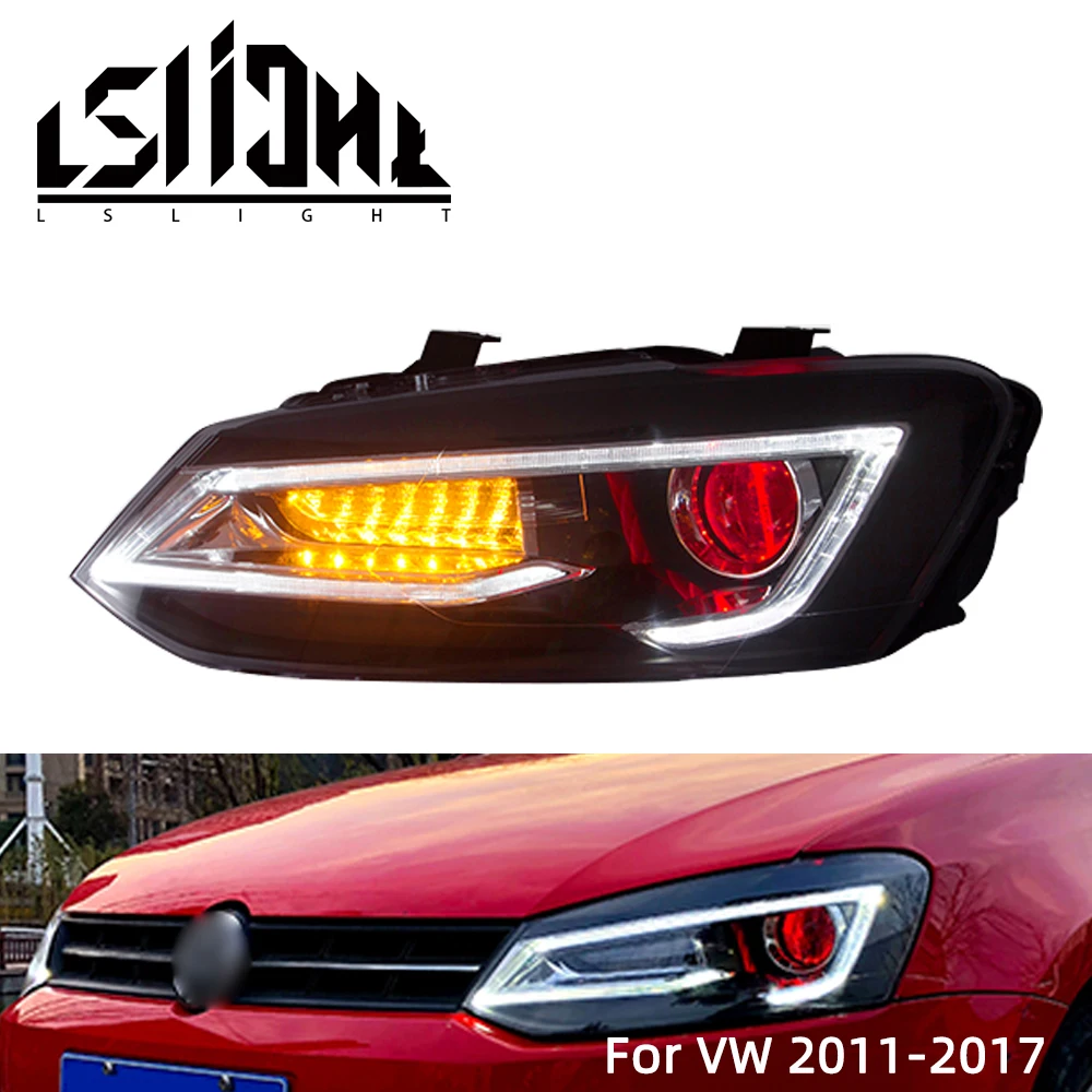 LSlight автомобильный стайлинг фары для поло 2011 2012 2013 2014 2015 2016 2017 светодиодный фонарь