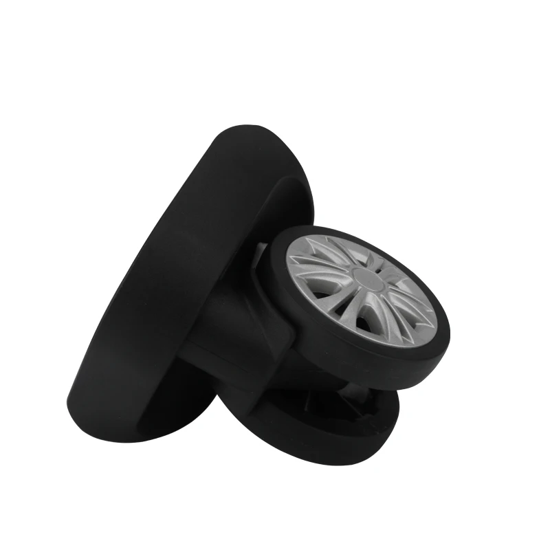 Travel Luggage Caster Accessories Replacement Set of Universal Suitcase Wheel Parts Mute Shock Absorption Black Universal Wheel