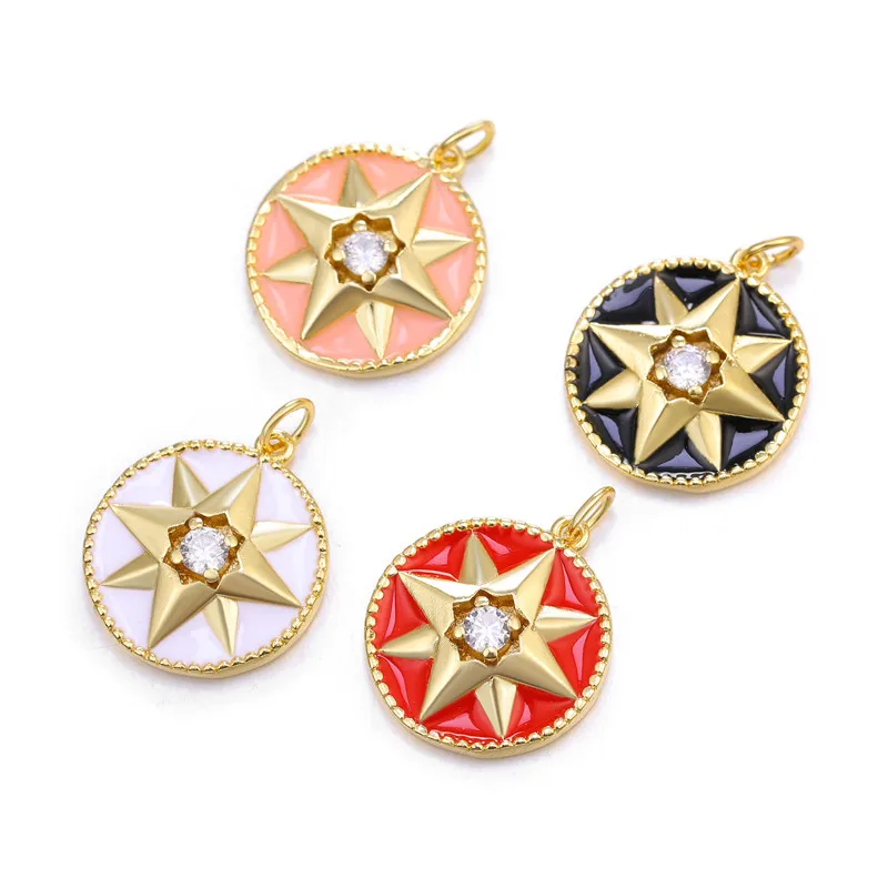 Juya Handmade Colorful Enamel Charms Wholesale Handicraft Trendy Crescent Moon For Fashion Jewlery Making Supllies | Украшения и
