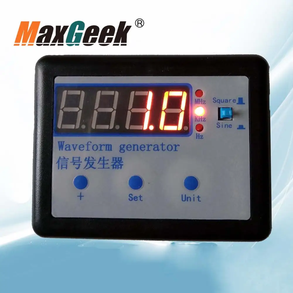 Maxgeek WG100 портативный генератор сигналов 10 мкс/с двухканальный синусоидальный