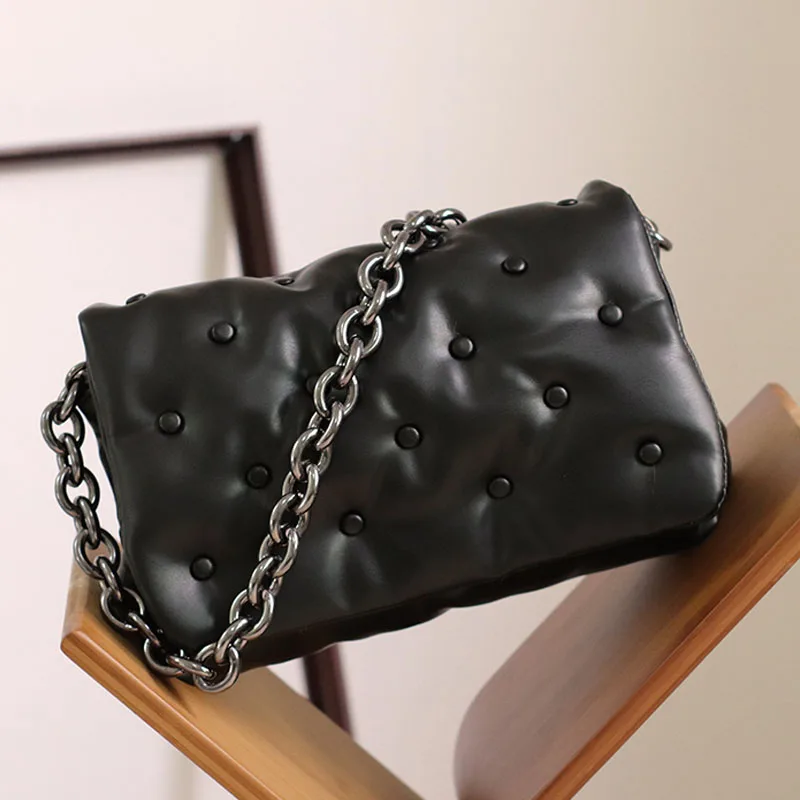 

Branded Designer Clutch Bags For Women 2021 Thick Chain Shoulder Bags High Quality Fashion Women Handbags Purse Ladies Hobo Bag