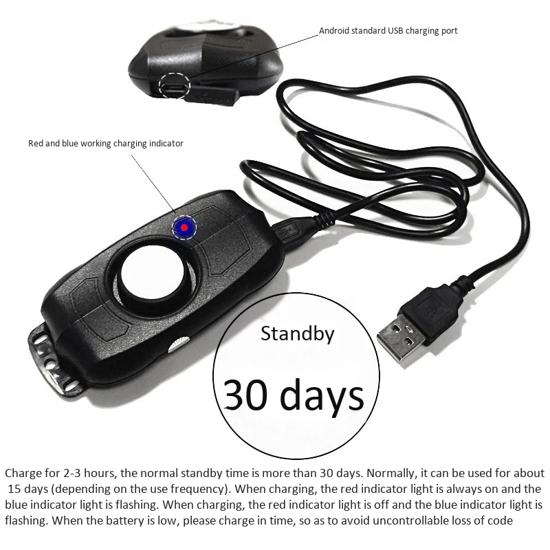 

Wireless Remote Control Bicycle Anti-Theft Alarm Vibration Built-in Lithium Battery Car Bell Folding Electric Car
