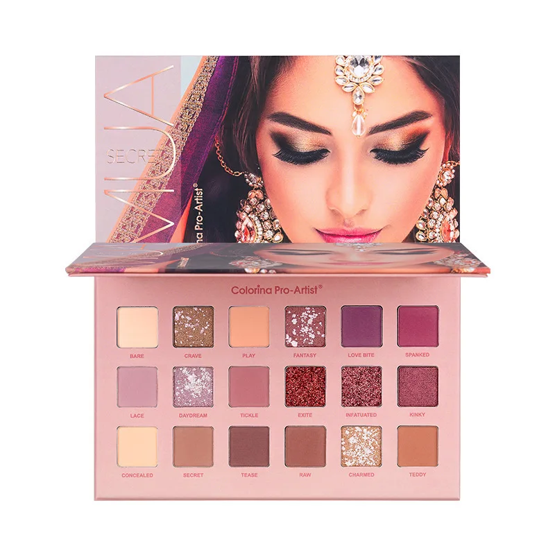 

18 Colors New Nude Eyeshadow Palette Pigmented Glitter Matte Shimmer Pressed Pearls Blending Eye Shadow Pallet