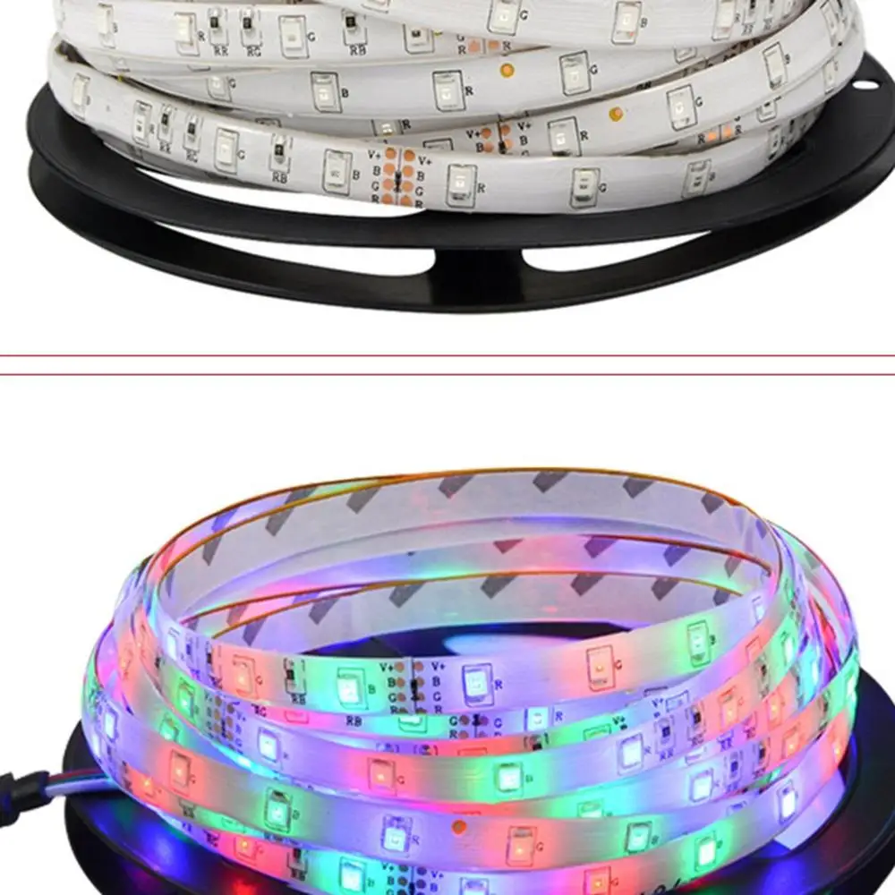

12V/5M/3528 LED Light Belt Waterproof Colorful Flexible Light Bar RGB44 Key Controller LED Light Strip Lamp 2A Power Supply