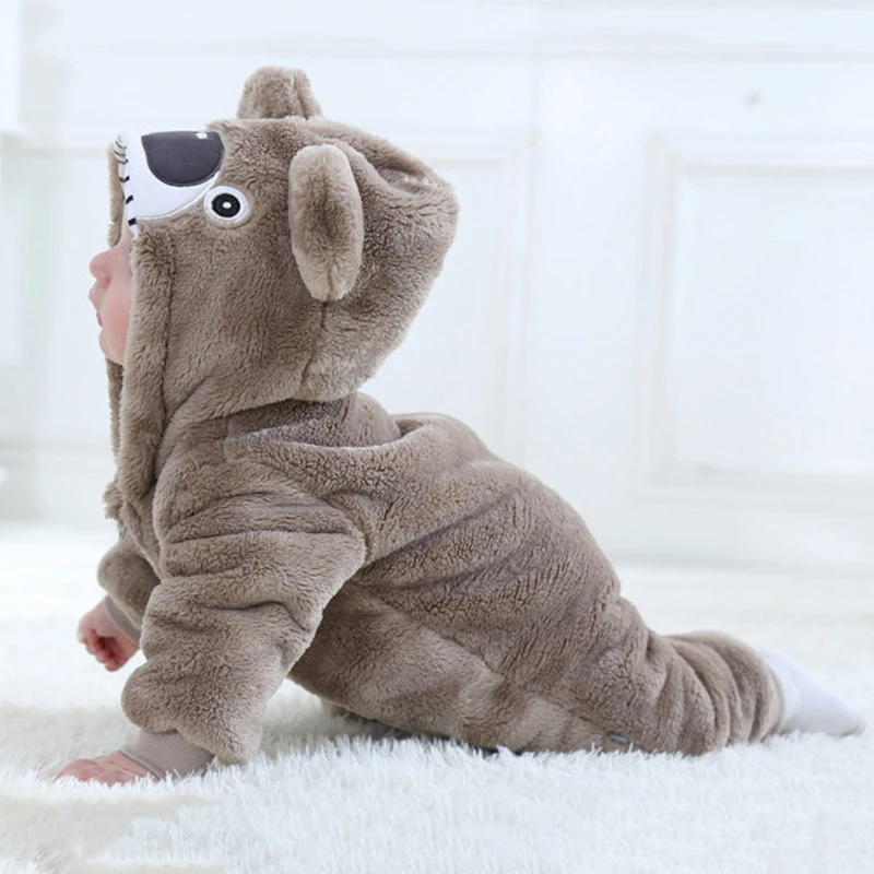 

Baby Girl Pink Bear Pajamas Kigurumi Newborn Infant Romper Onesie Clothes Kid Animal Costume Outfit Hooded Cute Winter Clothing
