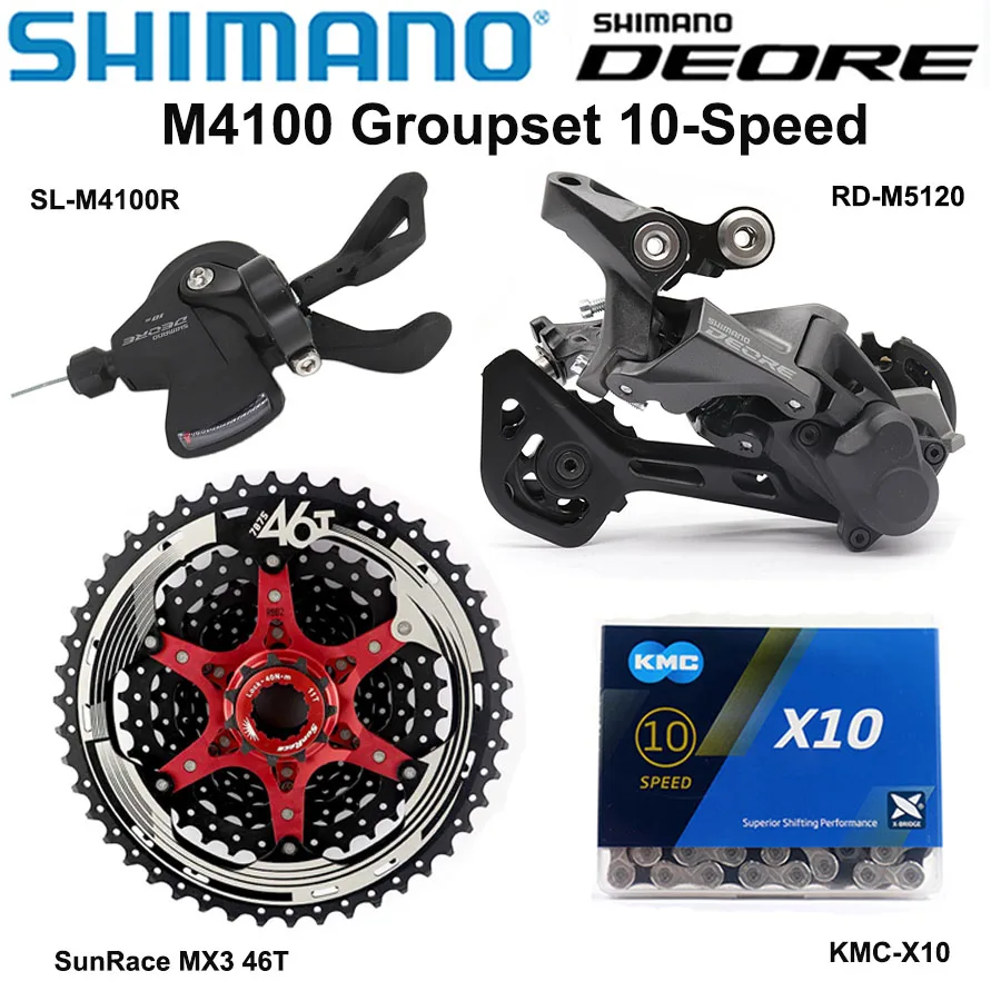Переключатель передач SHIMANO DEORE M4100 10S механизм управления для горных велосипедов 11