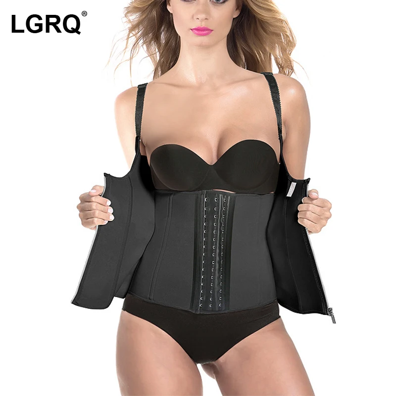 

[LGRQ] Women Zipper Corset Slimming Belt Shaper Body Shaperwear Fit Fashion Tide Shapers Autumn Winter 2021 Arrival 19D2885