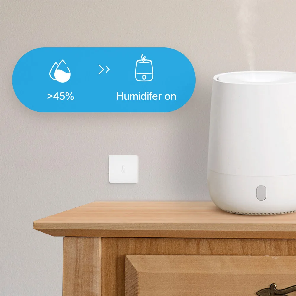 

Sonoff SNZB-02 Kamer Wifi Temperatuur Sensor Alarm Real Time Vochtigheid Draadloze Sensor Alert Werken Met Sonoff Zigbee Brug