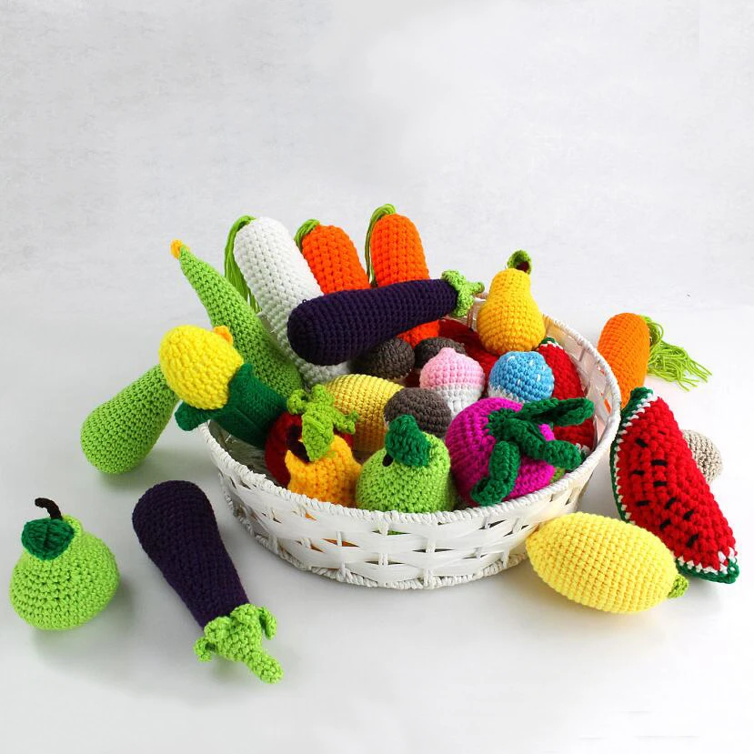 

Newborn Photo Studio Photography Props Fruits Vegetables Children's Wool Hand Hook Toys Ornaments Accessories