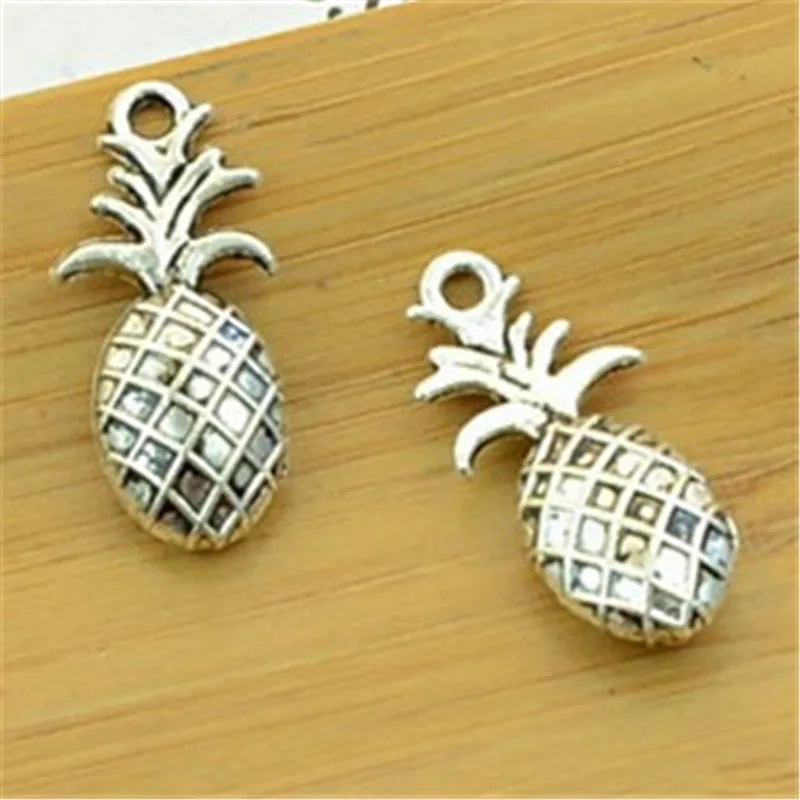 

Подвески Бромелия, 100 шт./лот, 23x10 мм, в форме ананаса, для ювелирных изделий