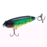 1pcs new quality 9cm 17g whopper plopper topwater floating fishing lure artificial hard popper bait soft rotating tail 8 colors