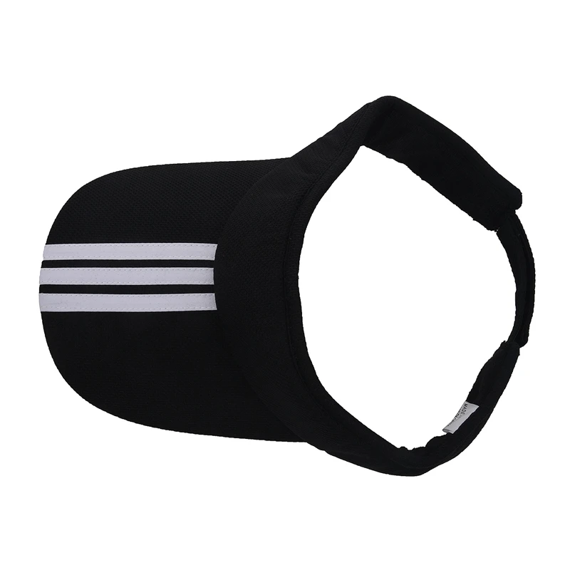 2 Pcs Sports Tennis Golf Sun Visor Hat Hats Adjustable Plain Bright Color Men Women 1 White &amp Black |