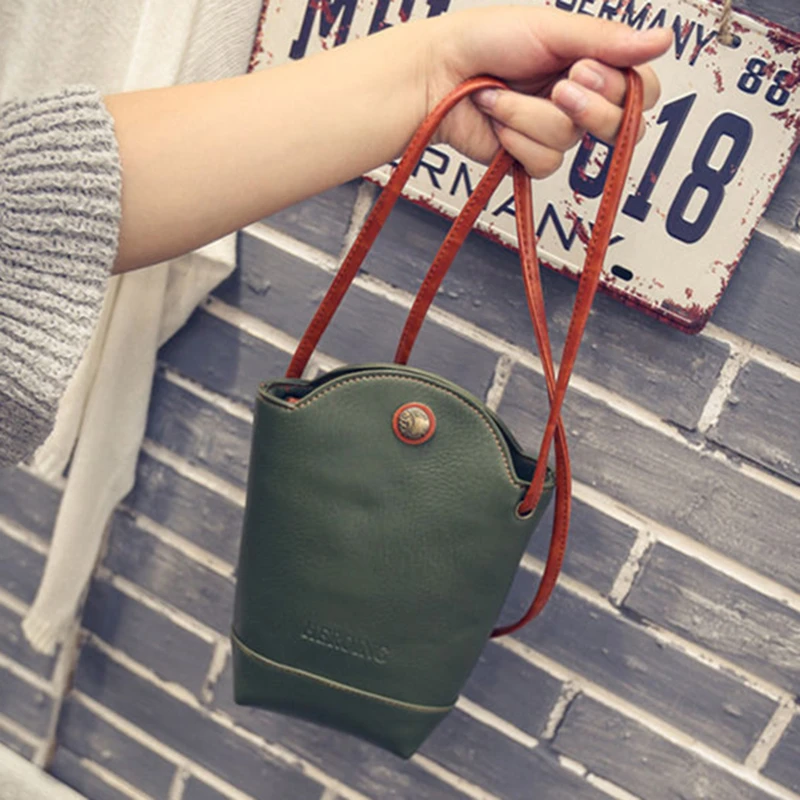 

Women's Mobile Phone Bag Female Messenger Shoulder Bags Crossbody Retro Pu Leather Bags Mini Handbags 2021 New