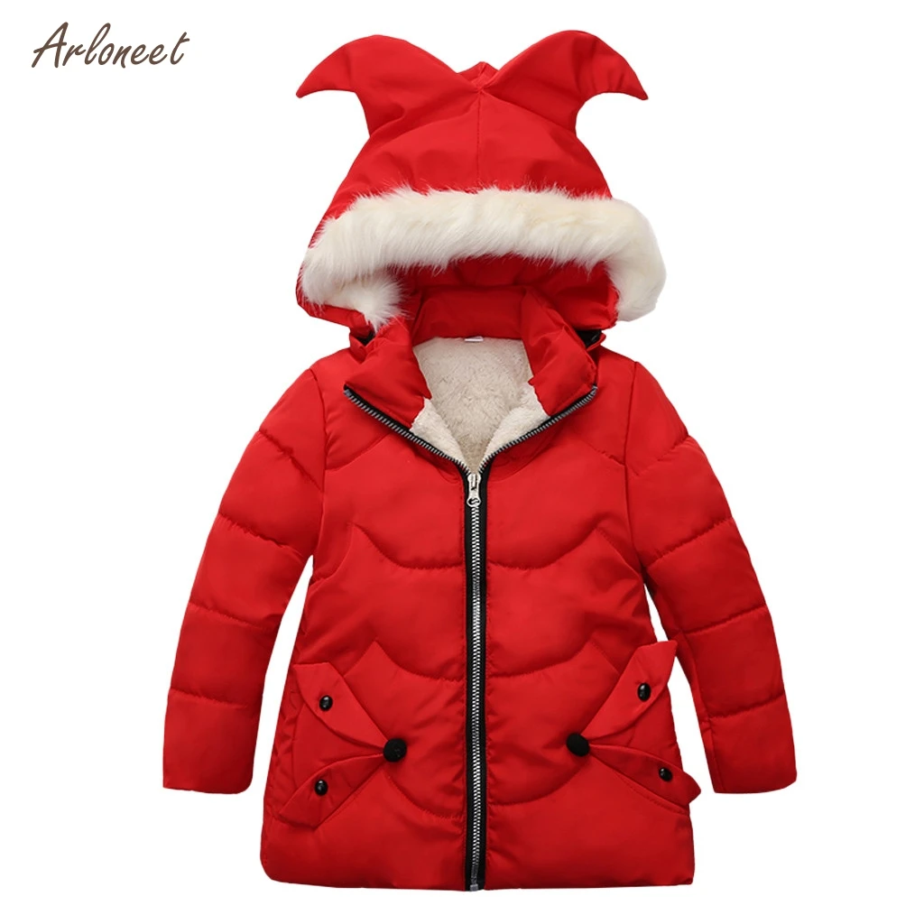 

ARLONEET 2019 Autumn Winter Warm Jackets For Girls Coats For Jackets Baby Girls Kids Hooded Outerwear Coat Children Clothes