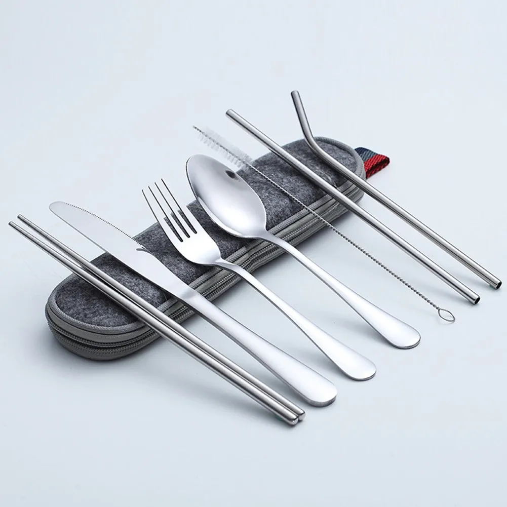 

8 Pcs Western Tableware Cutlery Set Coffee Spoon Fork Teaspoons 304 Stainless Steel Christmas Tableware Decor For Kitchen