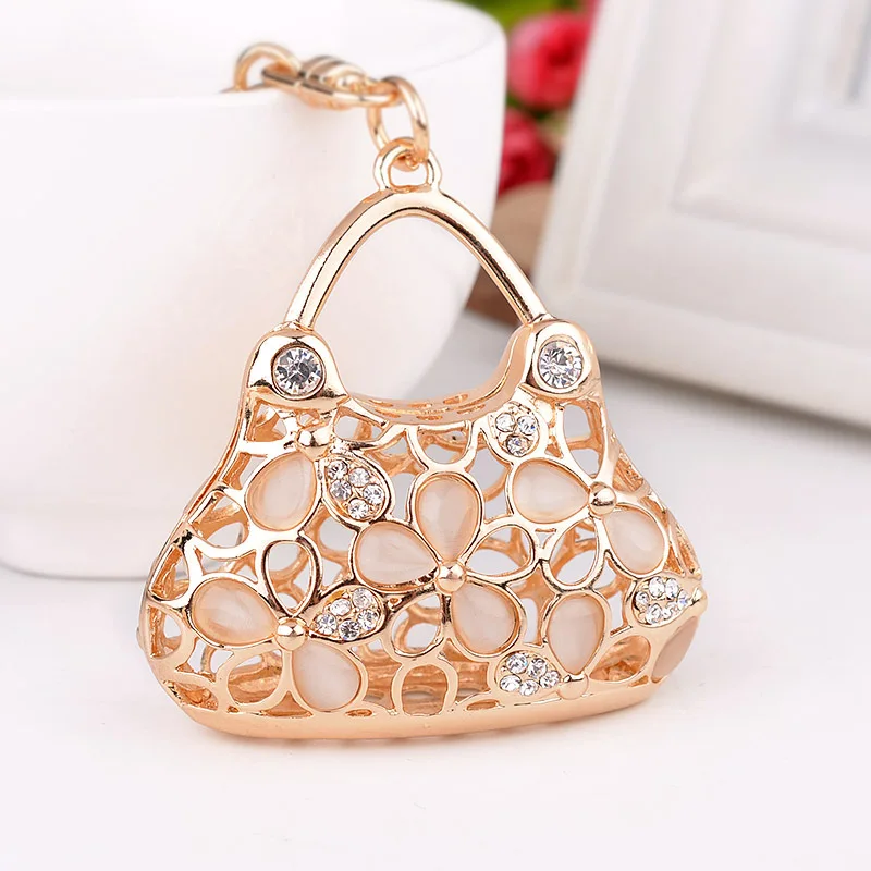 Брелок для ключей женский из металлического сплава креативный дизайн с опалами