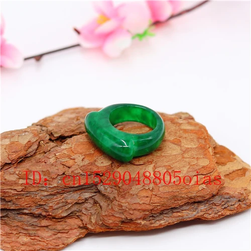Кольцо из натурального зеленого нефрита Амулет китайского модные