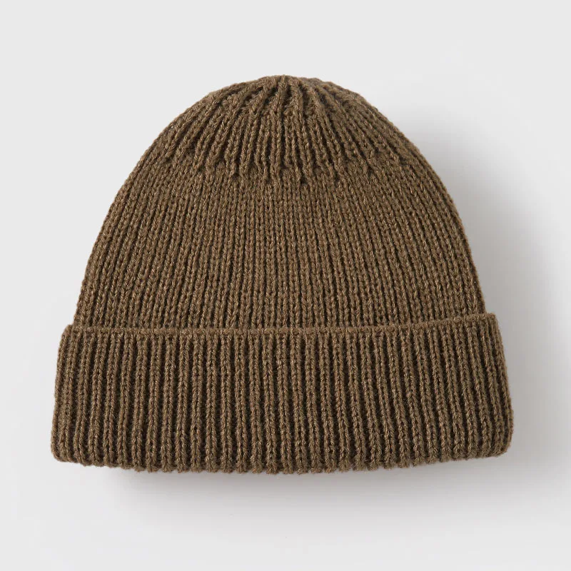 light coffee Skullcap зимние шапочки для женщин и мужчин, однотонные вязаные шапки унисекс, женские мягкие эластичные лыжные теплые короткие шапки Skullies - Цвет: light coffee