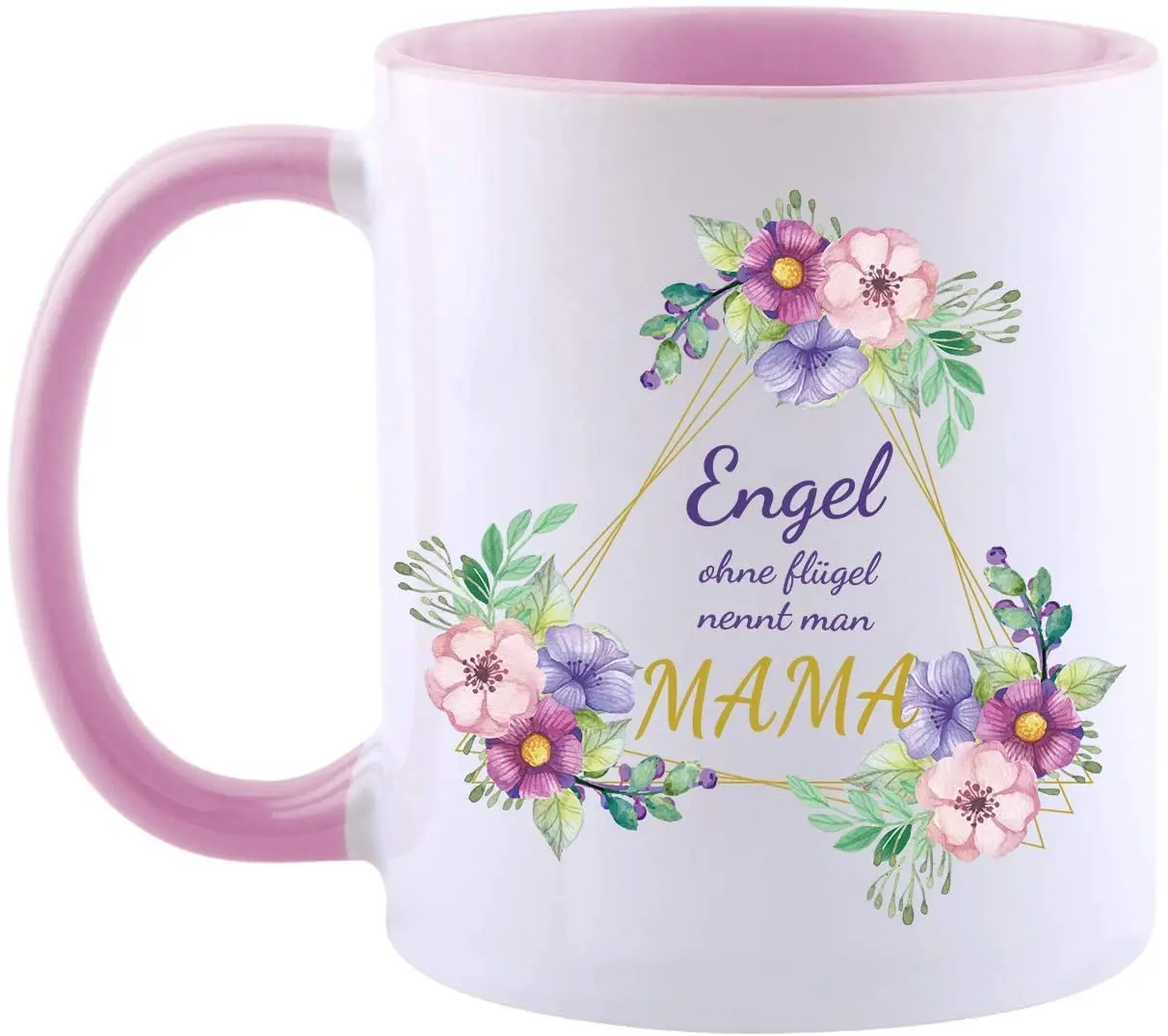 

Happy Mother's Day Mug Coffee Cup Funny Ceramic Mugs Water Cafe Tea Milk Cups Pink Triangle Flower Frame Mug Gifts For Mommy Mom