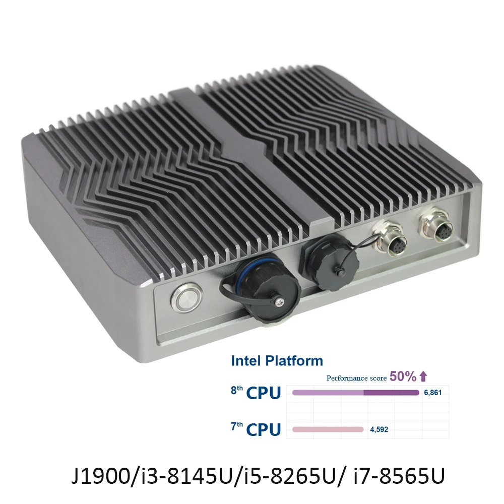 Bestellen 8th CPU Intel Core I5 8265U I7 8565U Mini PC Fanless Industrie Desktop-Computer Mit Windows 10/Linux Wasserdicht Ip69k