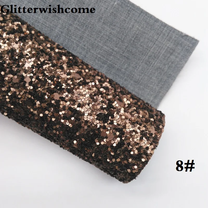 Glitterwishcome 21X29 см А4 Размер синтетическая кожа, матовая массивная блестящая кожа, искусственная ткань из искусственной кожи винил для бантов, GM042A - Цвет: 8