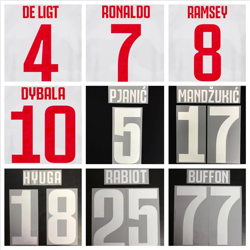 2019-20 BUFFON RONALDO DYBALA MANDZUKIC RAMSEY DE LIGT CAN D. Cota BERNARDESCHI CHIELLINI домашняя горячая штамповка патч