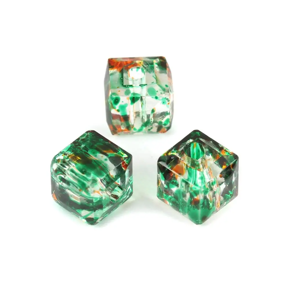 

DoreenBeads Multicolor Glass Beads Square Faceted DIY Women Loose Spacer Making Bracelets Necklace Jewelry Accessories,50PCs