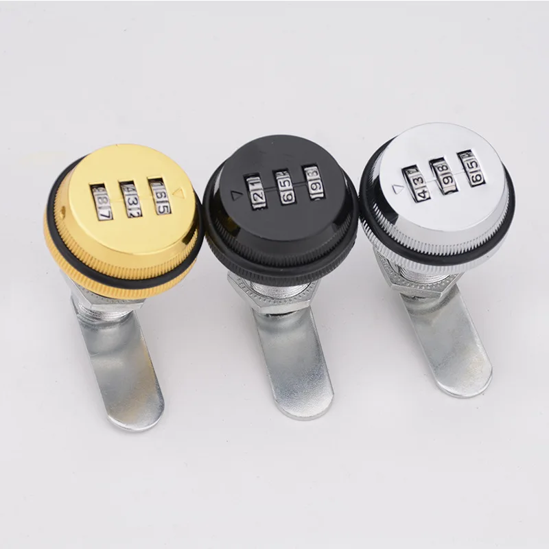 

1pcs 3 Digit 20-30mm smart Cam Code Lock Combination Password box Zinc Alloy for Mailbox Cabinet Door Security Hardware