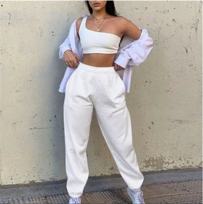 

Autumn Sweatpants Women Baggy Pants Wide Leg Sport Harem Pants Oversized Joggers Streetwear High Waisted Loose Hip Hop Trousers