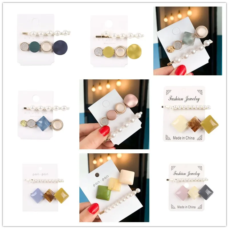 

2Pcs/Set Sweet Round Crystal Hair Clips for Women Girl Candy Color Hair Clip Barrette Hair Pins Accessories Ins Fashion Jewerly