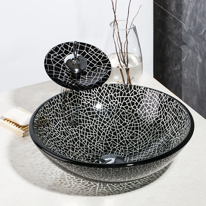 Кран для ванной комнаты черный ручной раскрашенный умывальник Современный