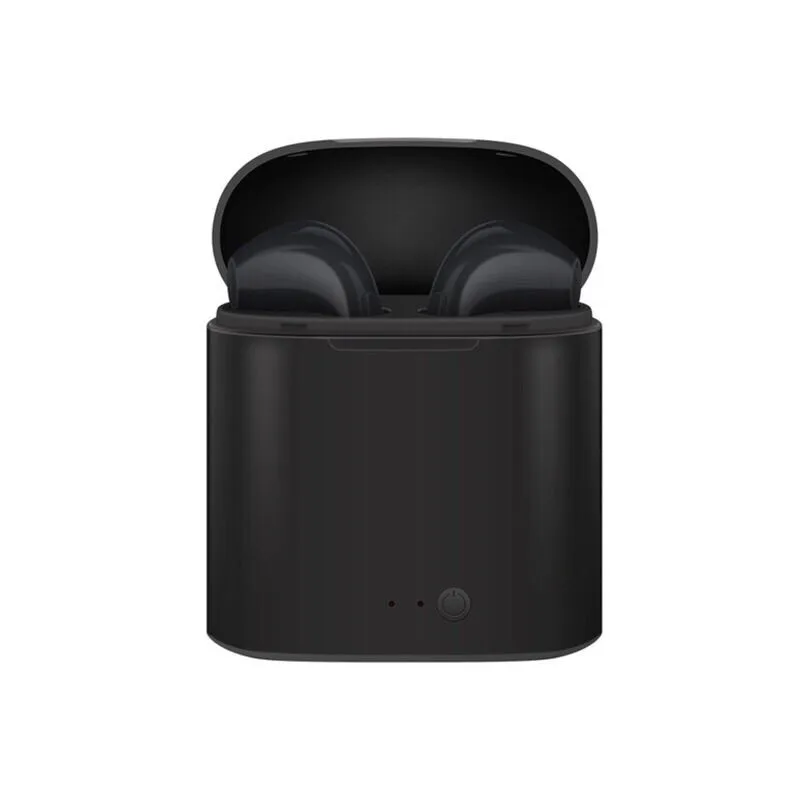 Черный XINGDOZ 1 пара i7 tws Bluetooth наушники беспроводные наушники с зарядным устройством спортивные стерео с микрофоном для iphone X для Andriod N40C - Цвет: Черный