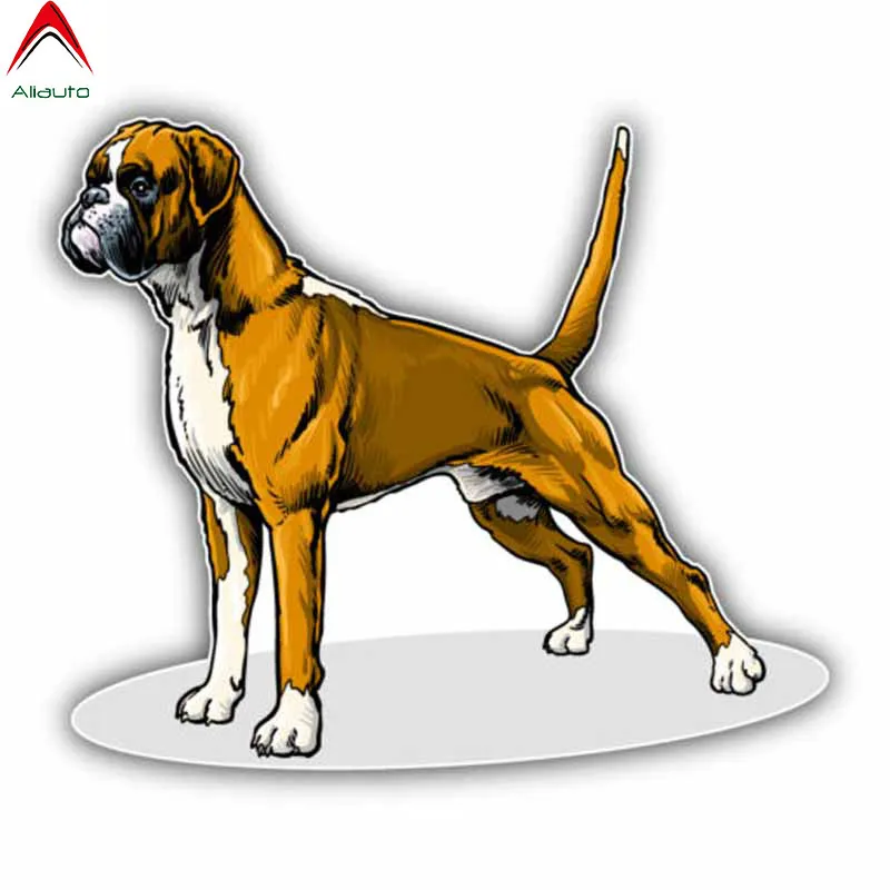 Милые автомобильные наклейки Aliauto боксеры порода собака аксессуары из ПВХ