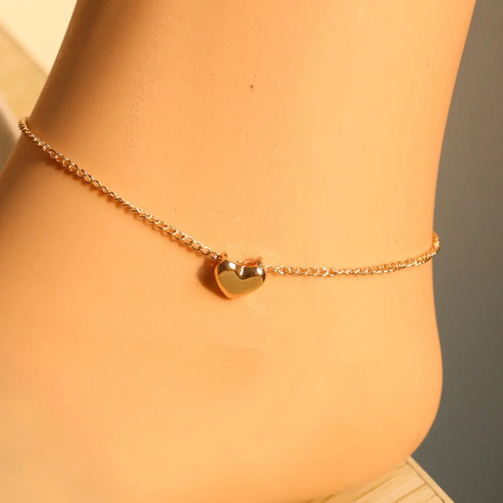 Золотая цепочка-чокер ожерелье в форме сердца подвеска длинная цепочка нежное