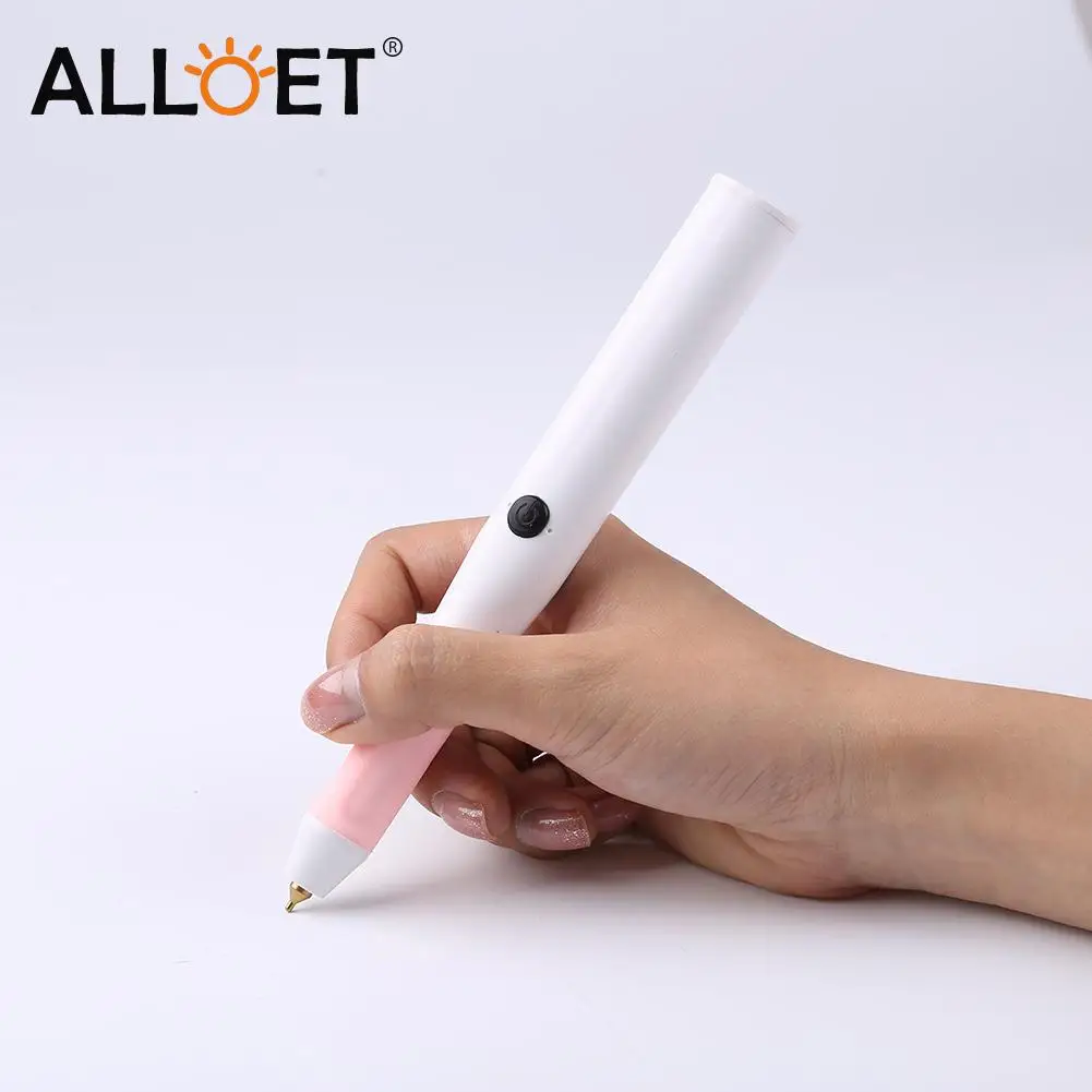 

USB Powered Heating Hot Stamping Pen Lettering Colorful Heat Activated Foil Paper Leather DIY Calligraphy Handwritten Template