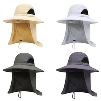 outdoor fishing hat windproof breathable mesh cycling hiking camping fisherman hat big eaves uv protection sunshade hat