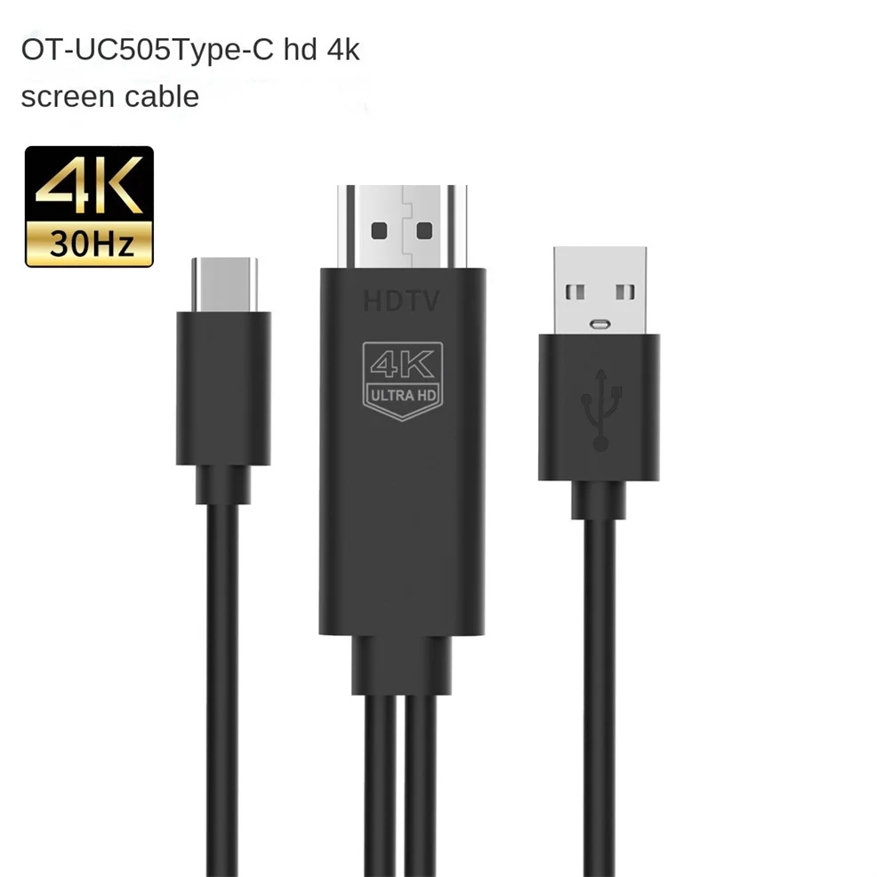 LccKaa Тип C к HDMI-совместимый кабель адаптер конвертер USB 3. 0 4k с зарядкой HDTV видео для