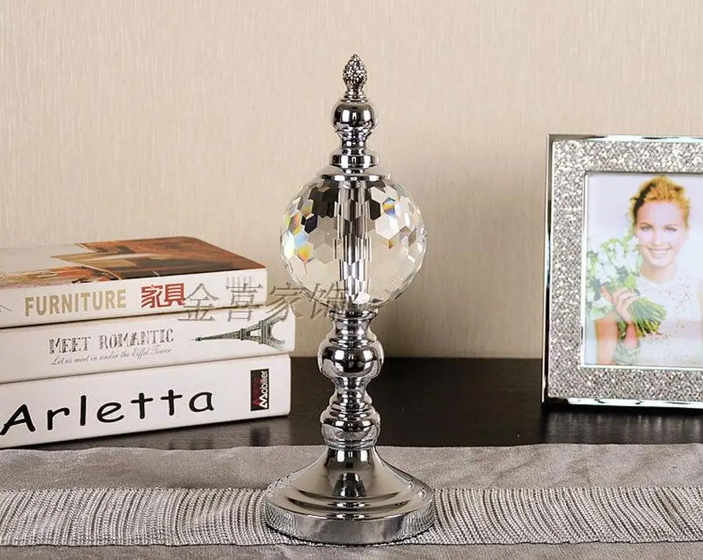 

European-style model between the decorative study bookcase creative crystal living room home decoration accessories