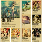 Классическое японское аниме, выполненное Makoto Shinkai, коллекция винтажных искусств, декоративные постеры, подарки