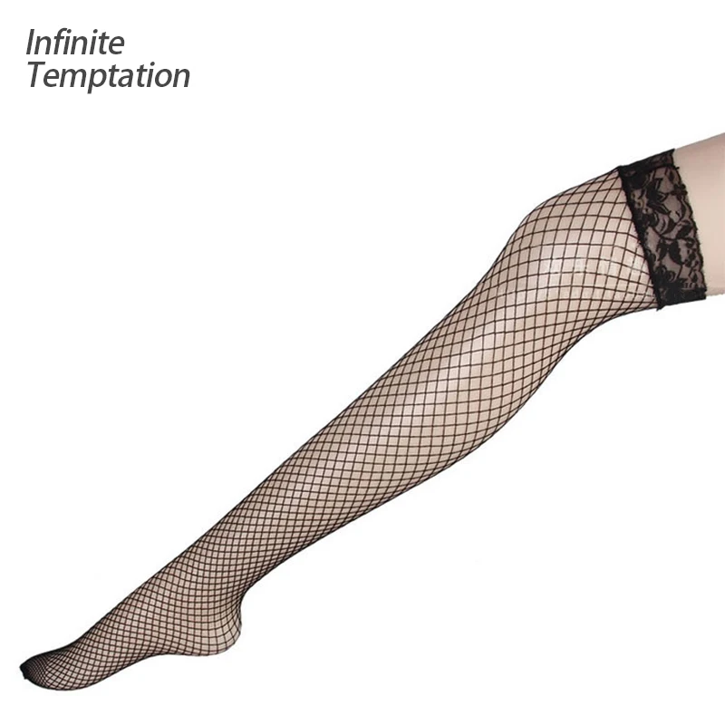 Пикантные милые Ажурные кружевные прозрачные чулки до бедра чистые выше колена с