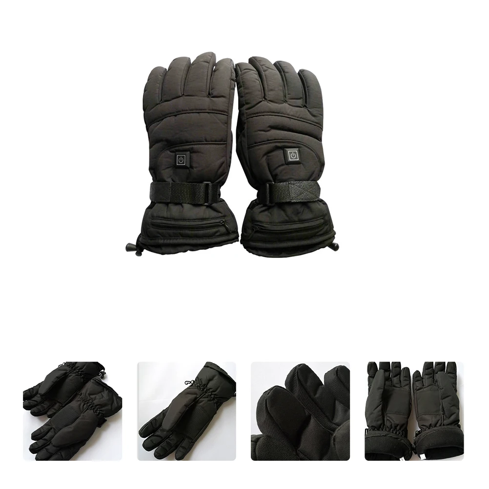 

1 Set Winter Heating Gloves USB Heated Gloves Ski Warming Gloves Sports Gloves For Men Women Cycling Accessories Black