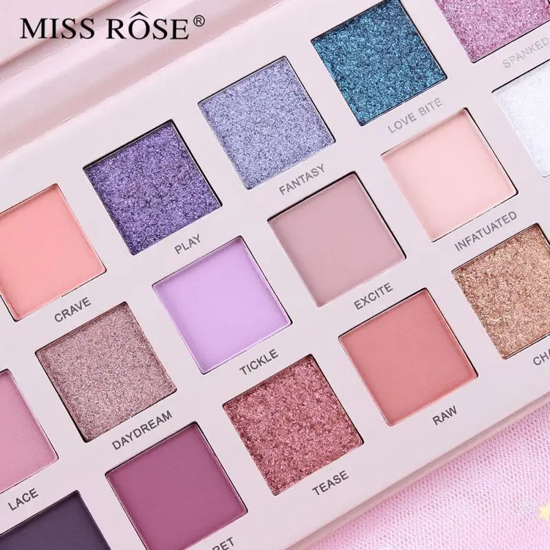 MISS ROSE 18 оттенков матовые Перламутровые тени для век Палитра натуральные