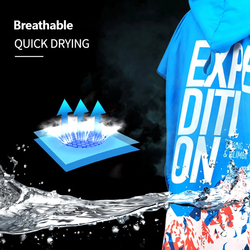 

NatureHike Outdoor UV Protection Swimming Diving Bathrobe Women Man Changing Robe Hooded Beach Towel Fast Drying Poncho Towels
