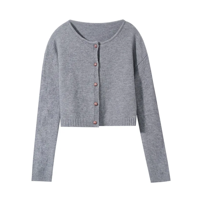 

Women's sweater for autumn and winter wear 2020 new Korean loose short soft waxy sweater with knitted cardigan small fresh coat